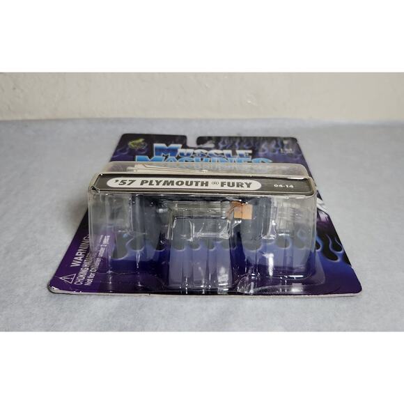 Muscle Machines '57 Plymouth Fury 04-14 White 1:64 Scale 2004 New Sealed - Picture 6 of 7